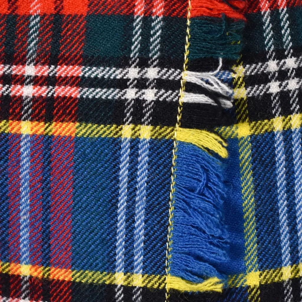 1960s Vintage Blue Plaid Kilt Skirt