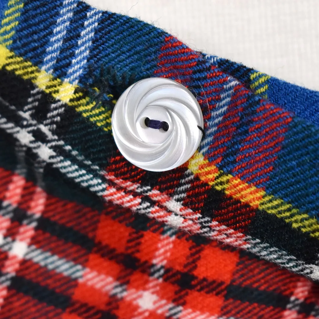 1960s Vintage Blue Plaid Kilt Skirt