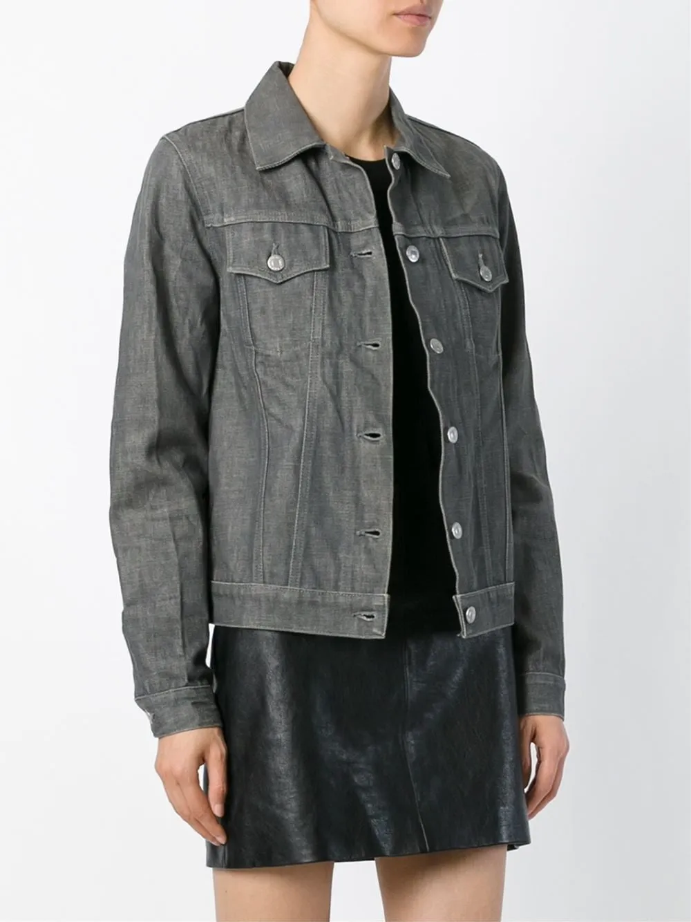 2004 Treated Raw Denim Classic 2 Pocket Jacket