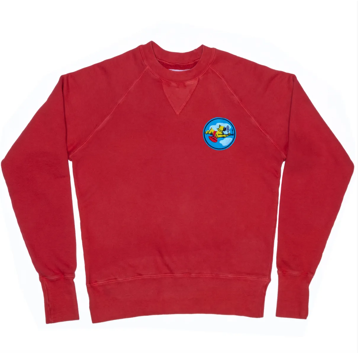 437 FS GARMENT DYED ORGANIC COTTON CREWNECK SWEATSHIRT - RED