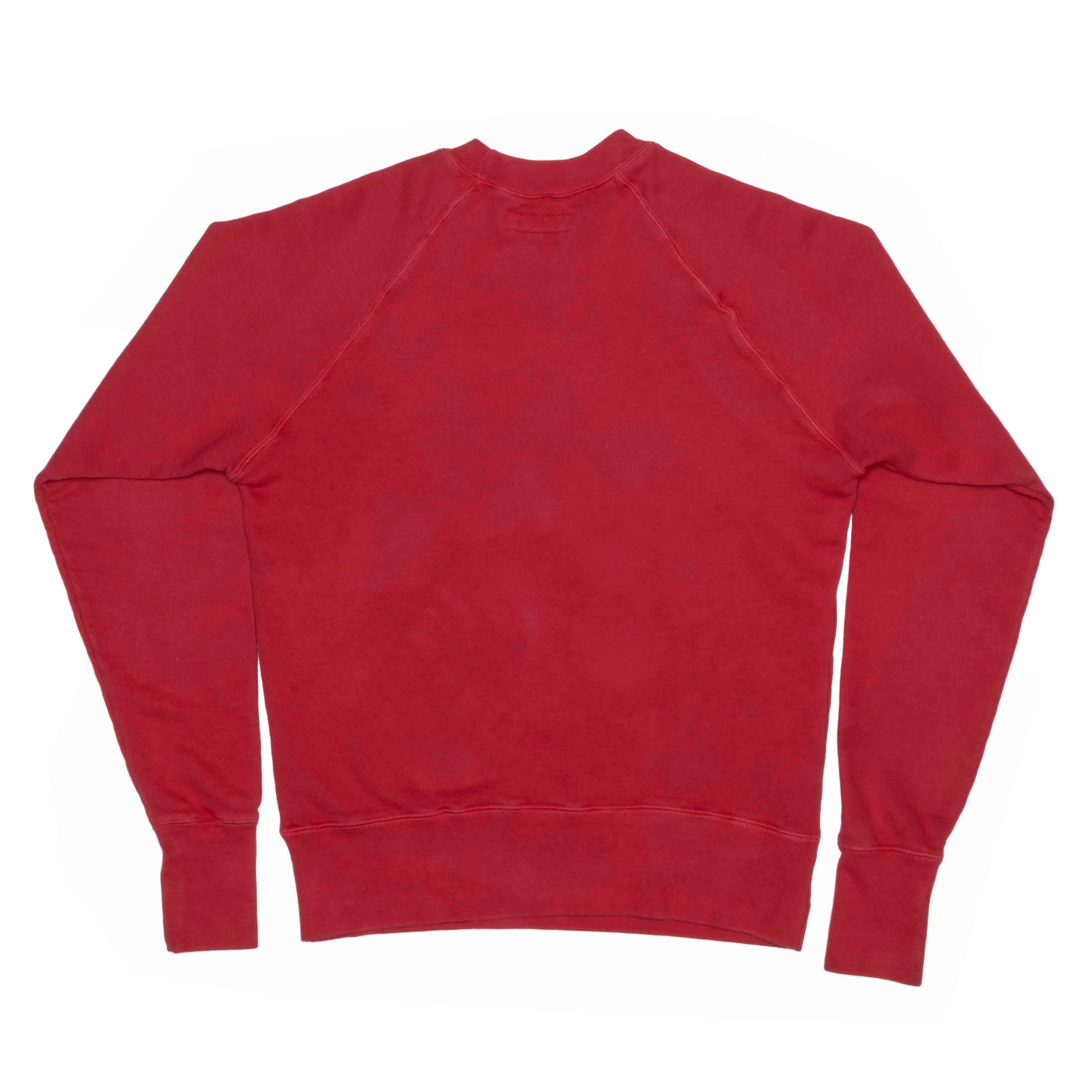 437 FS GARMENT DYED ORGANIC COTTON CREWNECK SWEATSHIRT - RED