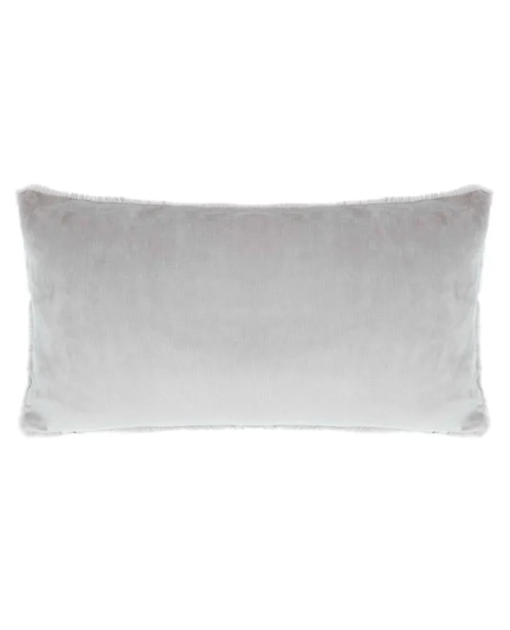 Abby Embroidered Faux Fur Cushion