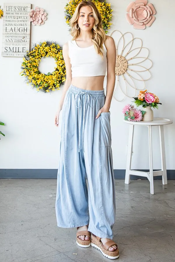 Aspen Wide Leg Pants (BLUE)