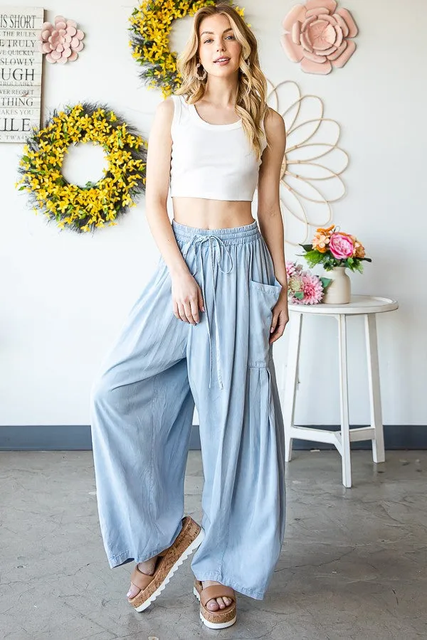 Aspen Wide Leg Pants (BLUE)