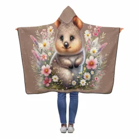 Australian Animal Quokka Awd1332  Hooded Blanket 60"x50"