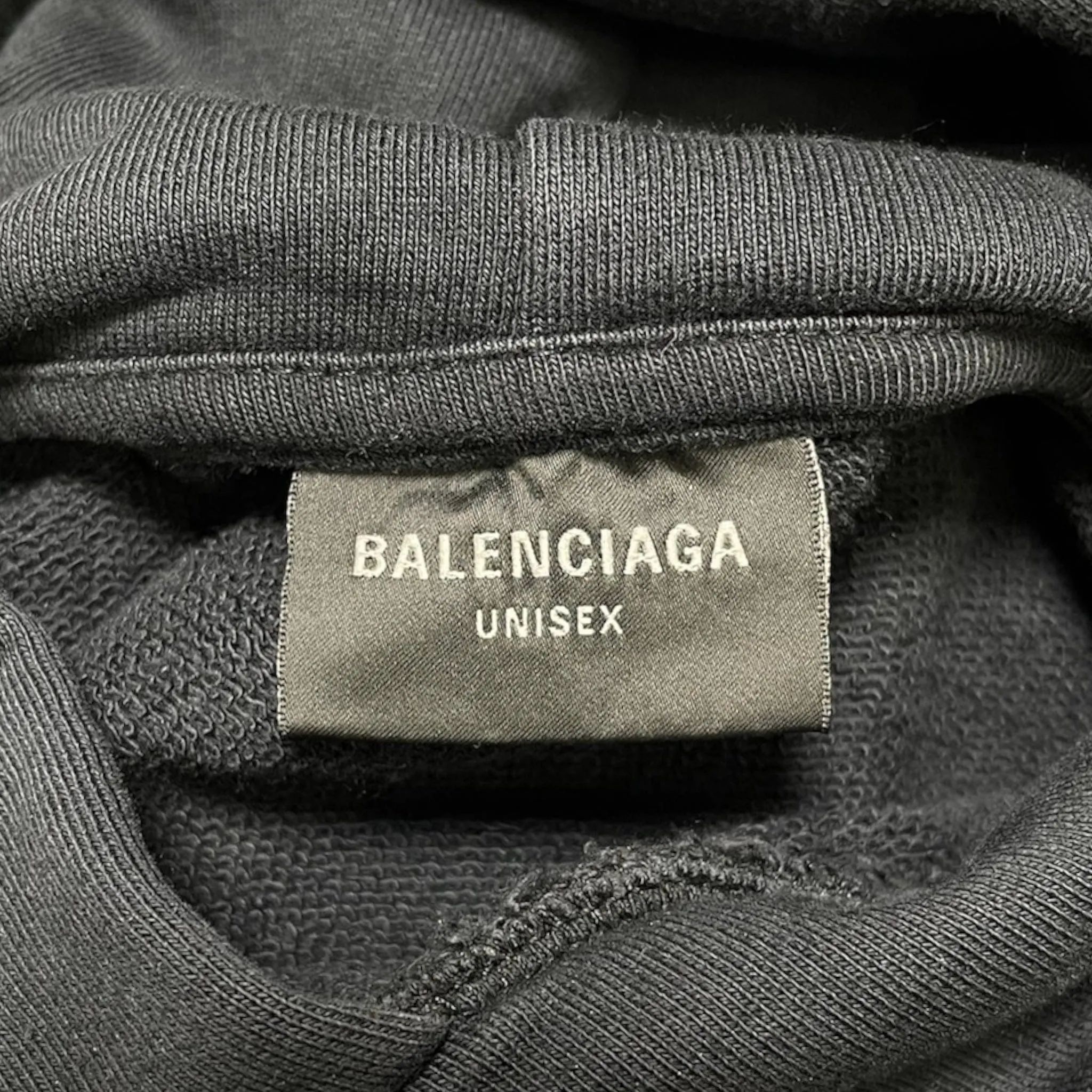 Balenciaga DIY Metal Outline Hooded Sweatshirt Black