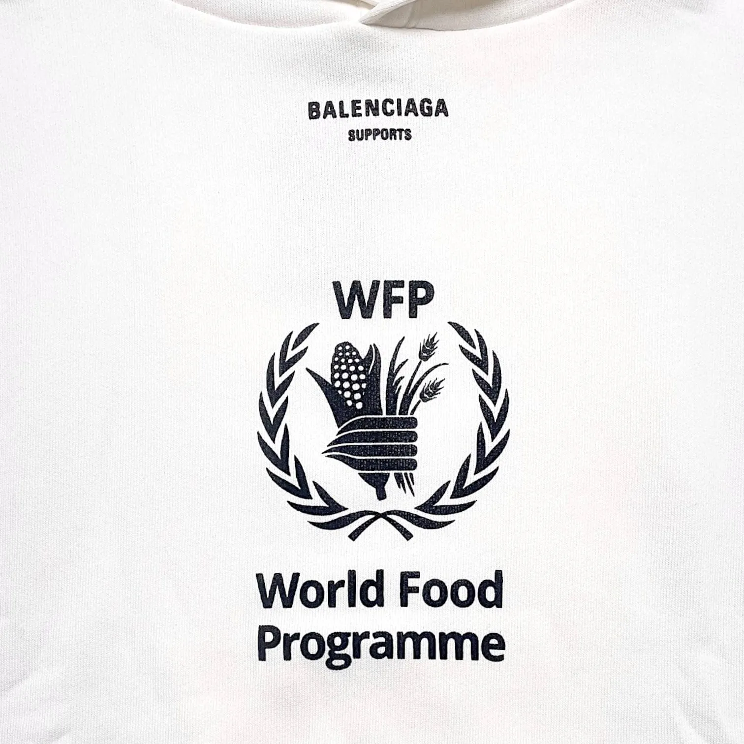 Balenciaga World Food Programme Hooded Sweatshirt White