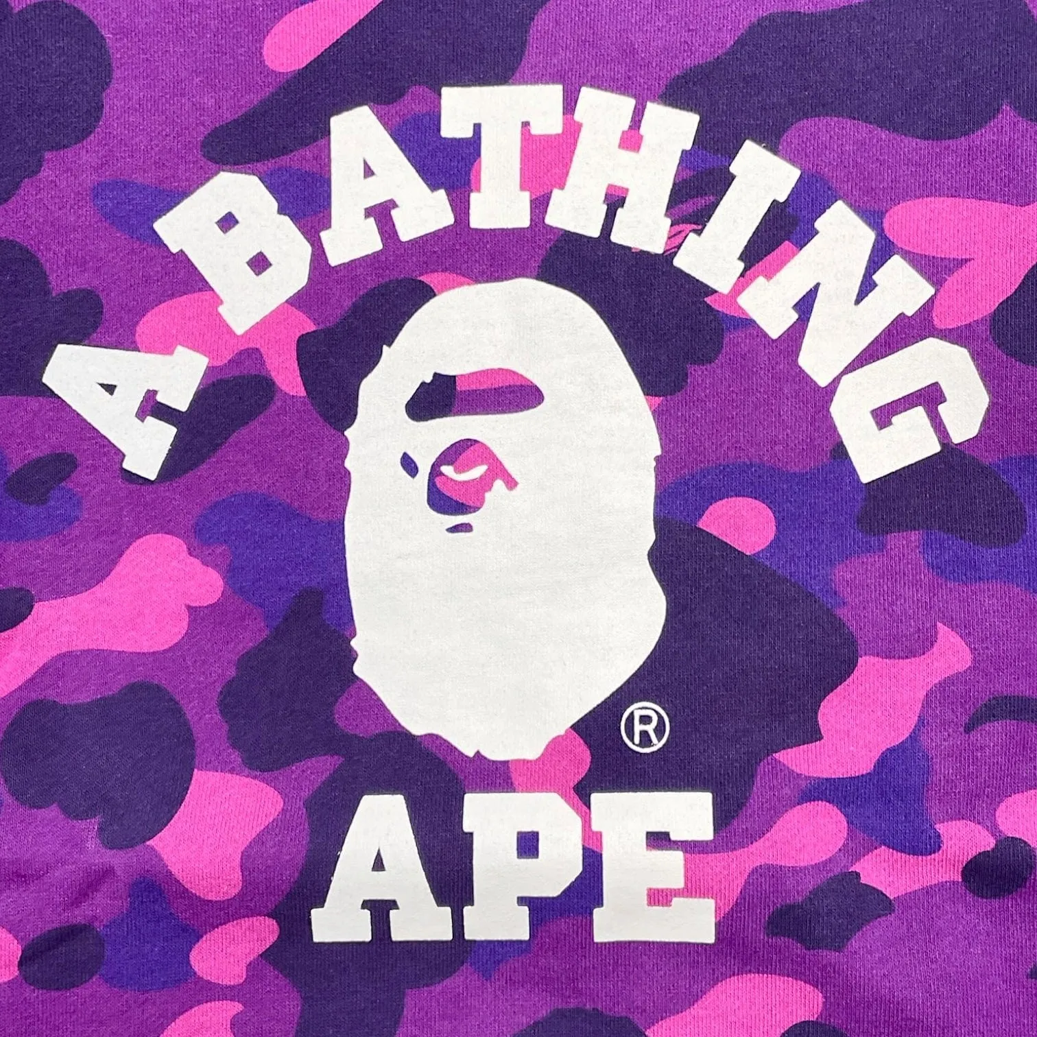 BAPE Crazy Camo Relaxed Fit College Crewneck Multicolor