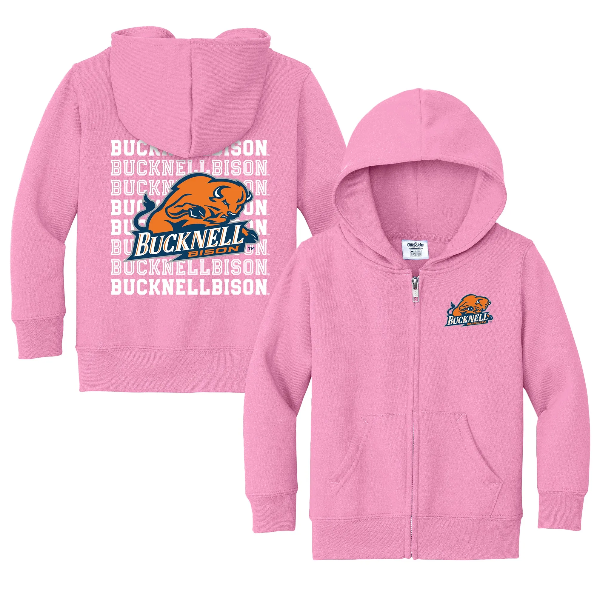 Bucknell Bisons Retro Toddler Full-Zip Sweatshirt