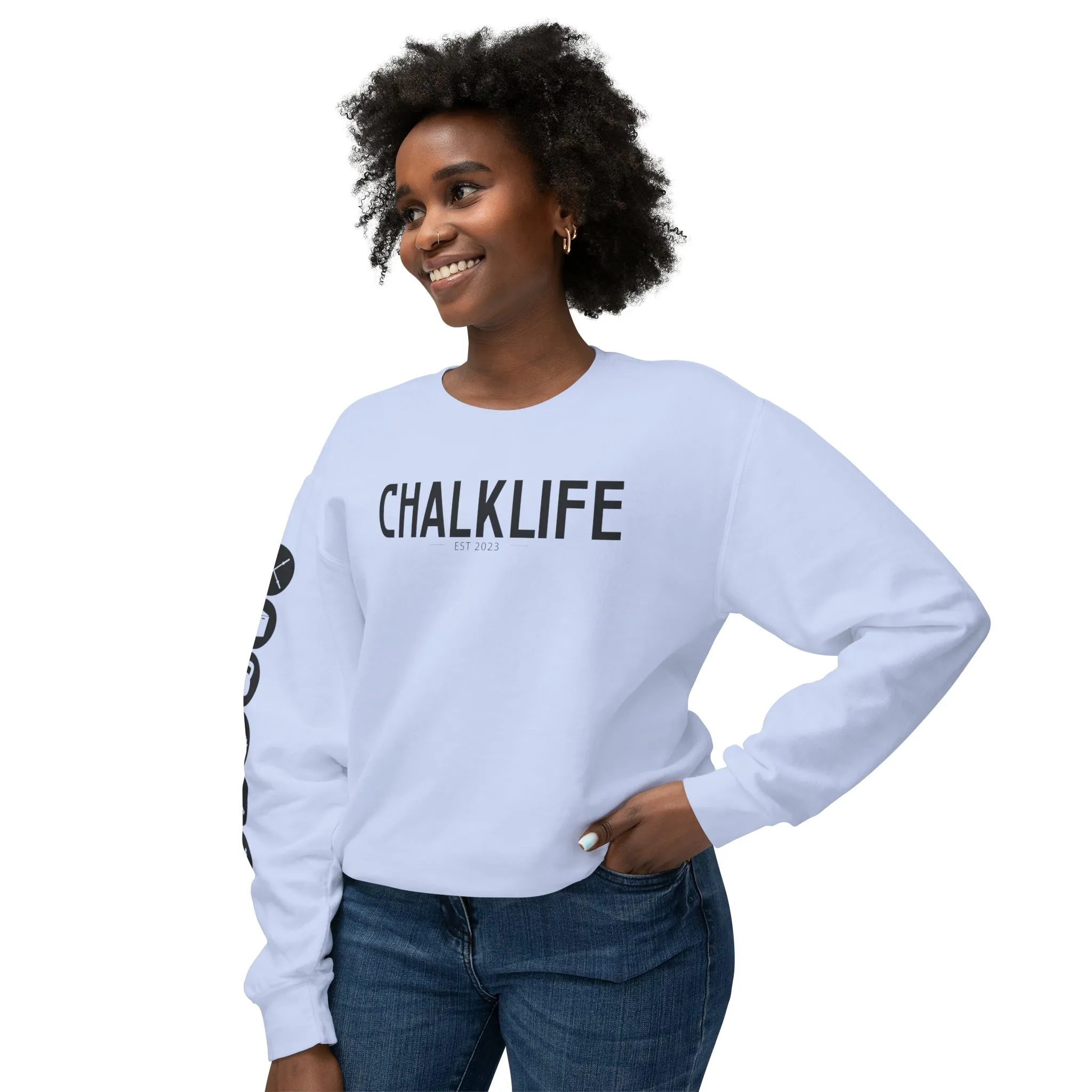 Chalklife - Fitness Events Unisex Lightweight Crewneck Sweatshirt