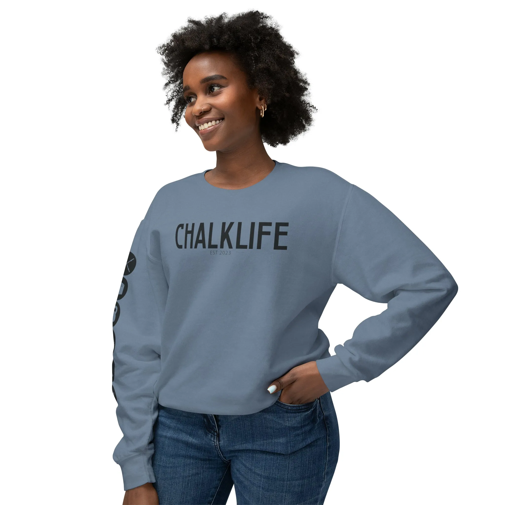 Chalklife - Fitness Events Unisex Lightweight Crewneck Sweatshirt