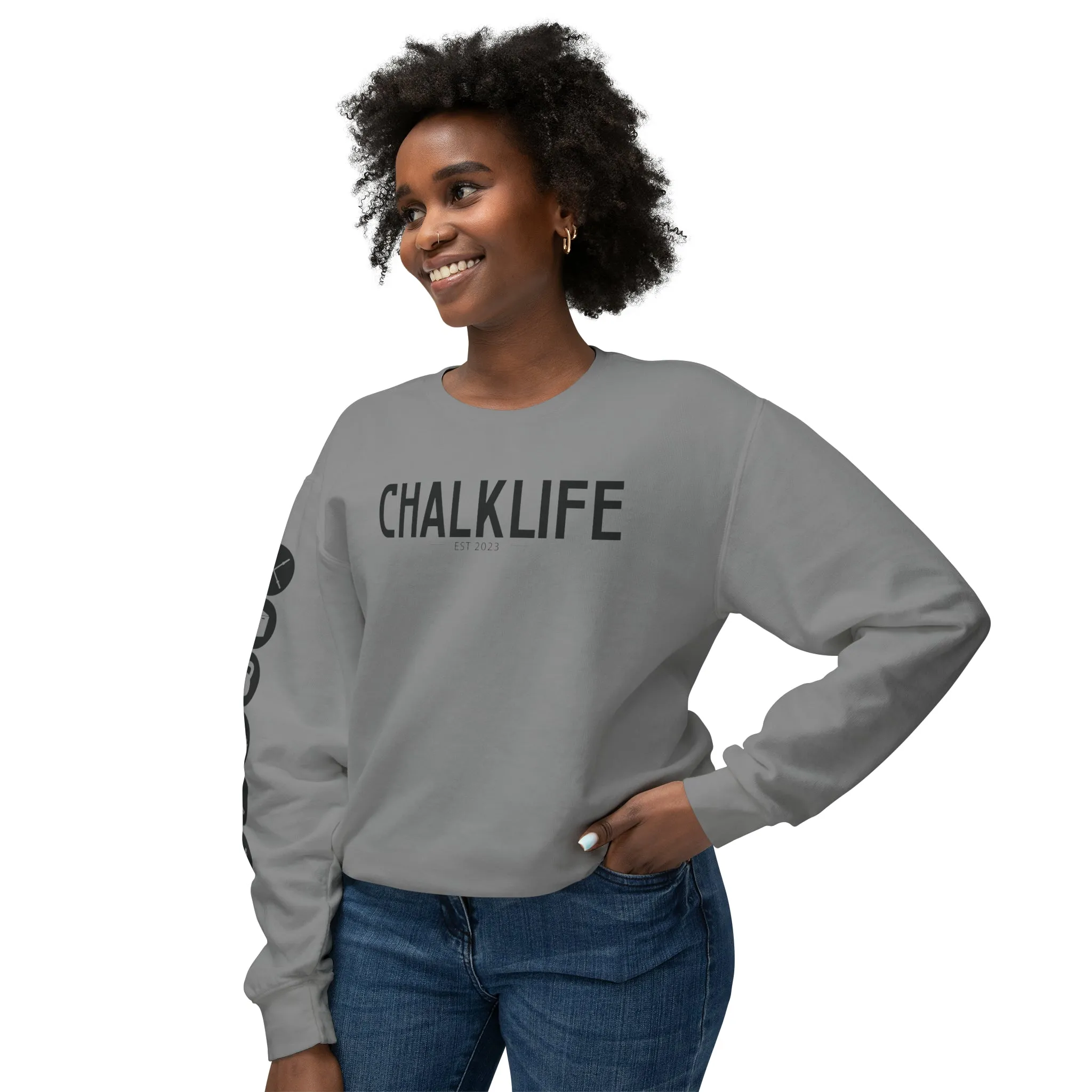 Chalklife - Fitness Events Unisex Lightweight Crewneck Sweatshirt