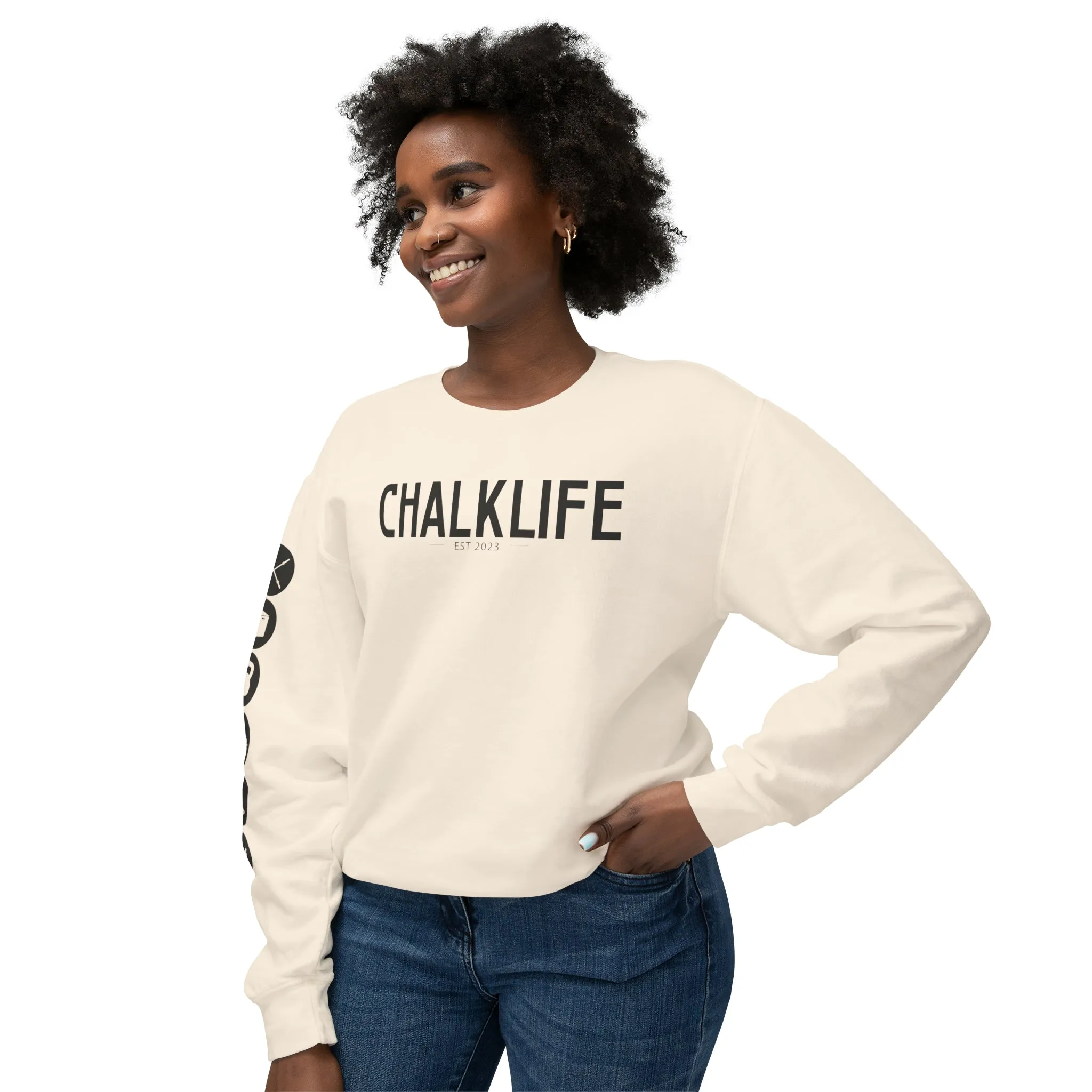 Chalklife - Fitness Events Unisex Lightweight Crewneck Sweatshirt