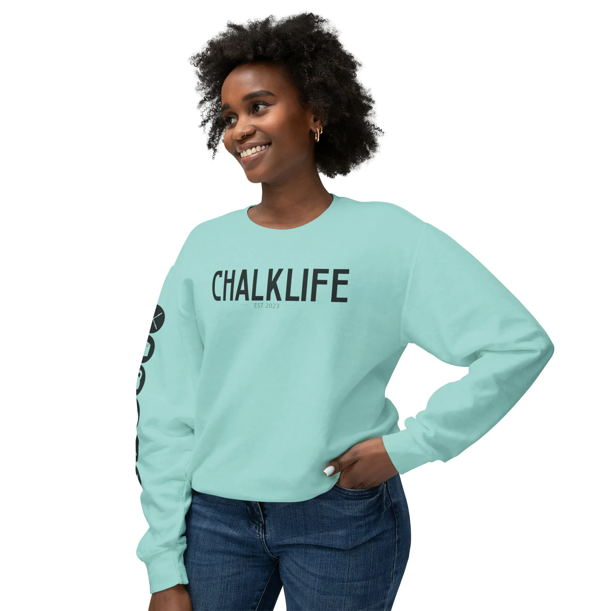 Chalklife - Fitness Events Unisex Lightweight Crewneck Sweatshirt