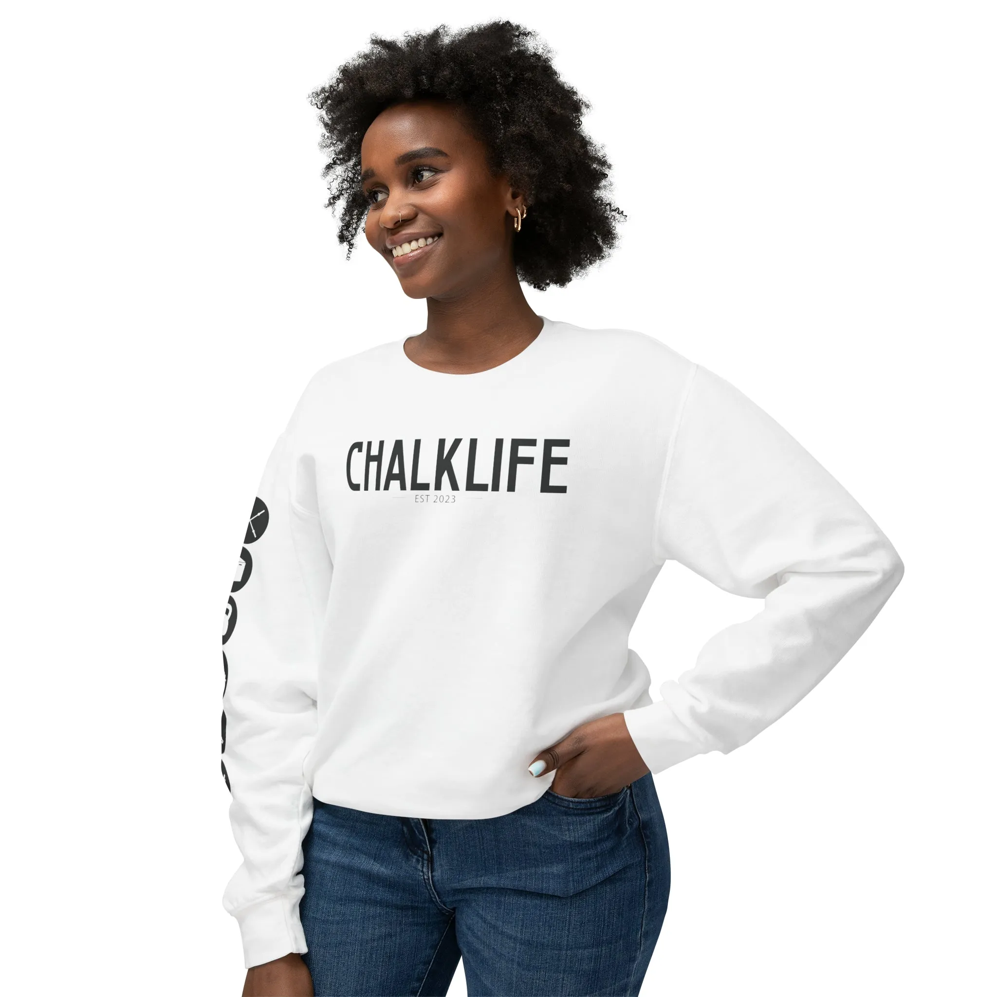 Chalklife - Fitness Events Unisex Lightweight Crewneck Sweatshirt