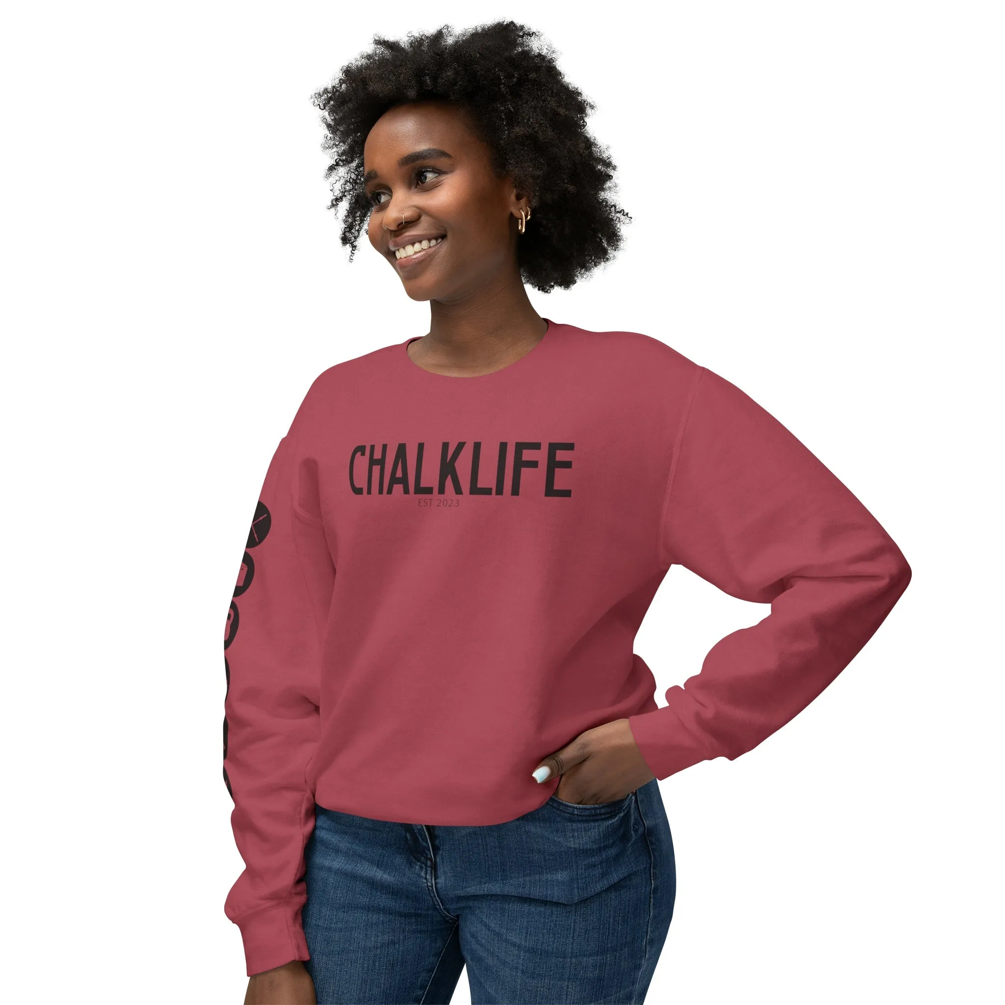 Chalklife - Fitness Events Unisex Lightweight Crewneck Sweatshirt