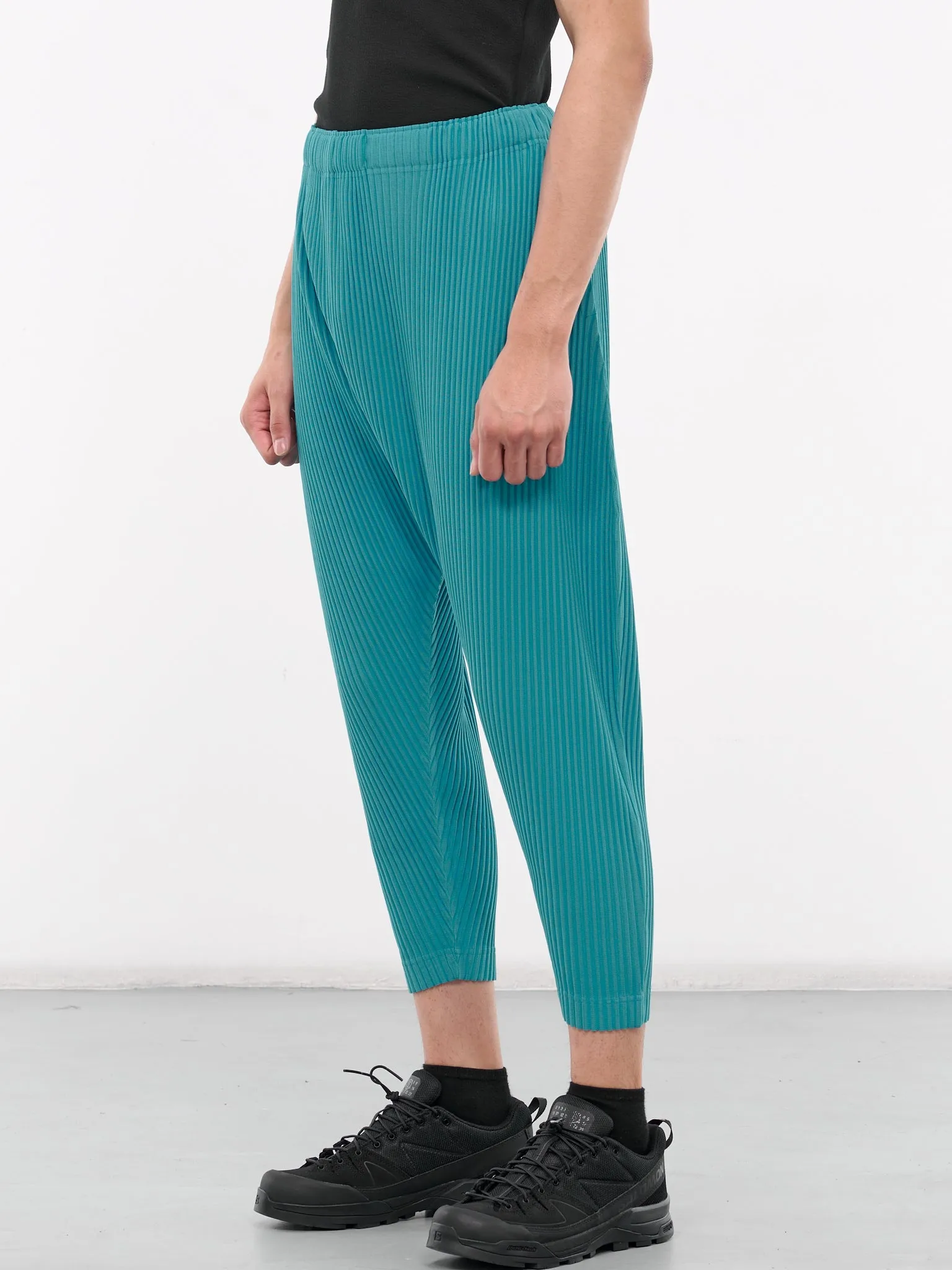 Colorful Pleats Pants (HP46JF141-74-TURQUOISE-BLUE)