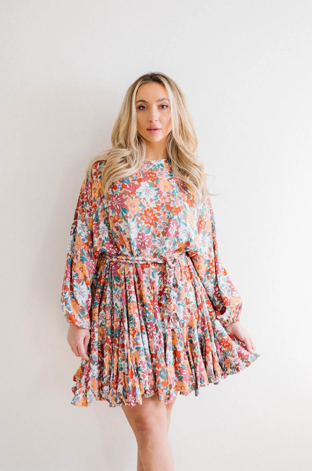 Colorful Summer Floral Mini Dress