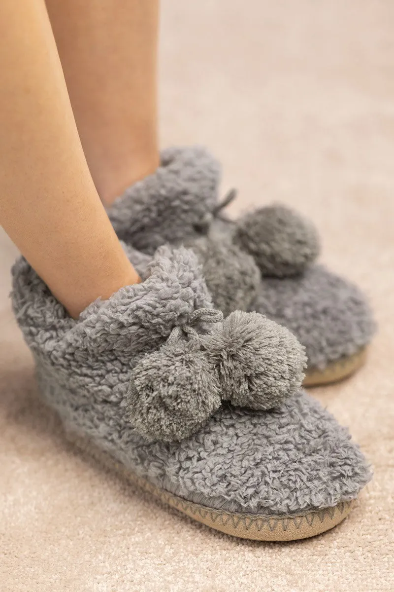 Cozy Booties Slipper Grey L/XL