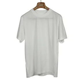 Crewneck tee in off-white high-gauge cotton jersey