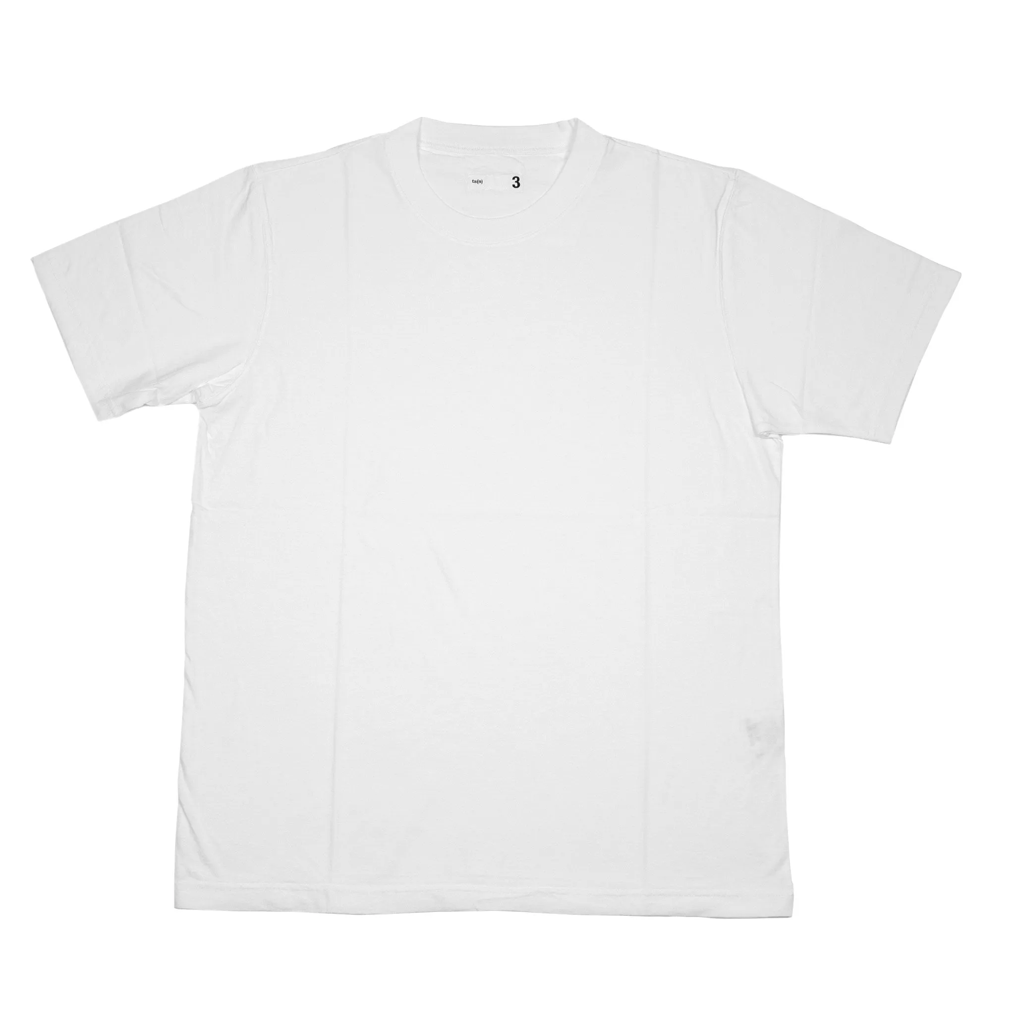 Crewneck tee in off-white high-gauge cotton jersey