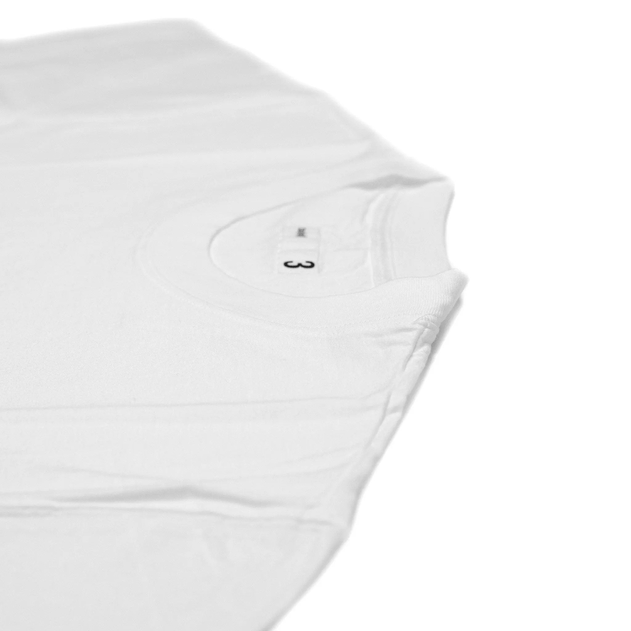 Crewneck tee in off-white high-gauge cotton jersey