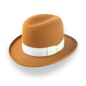 Customizable Western Homburg Hat in Burnt Orange | The Derringer