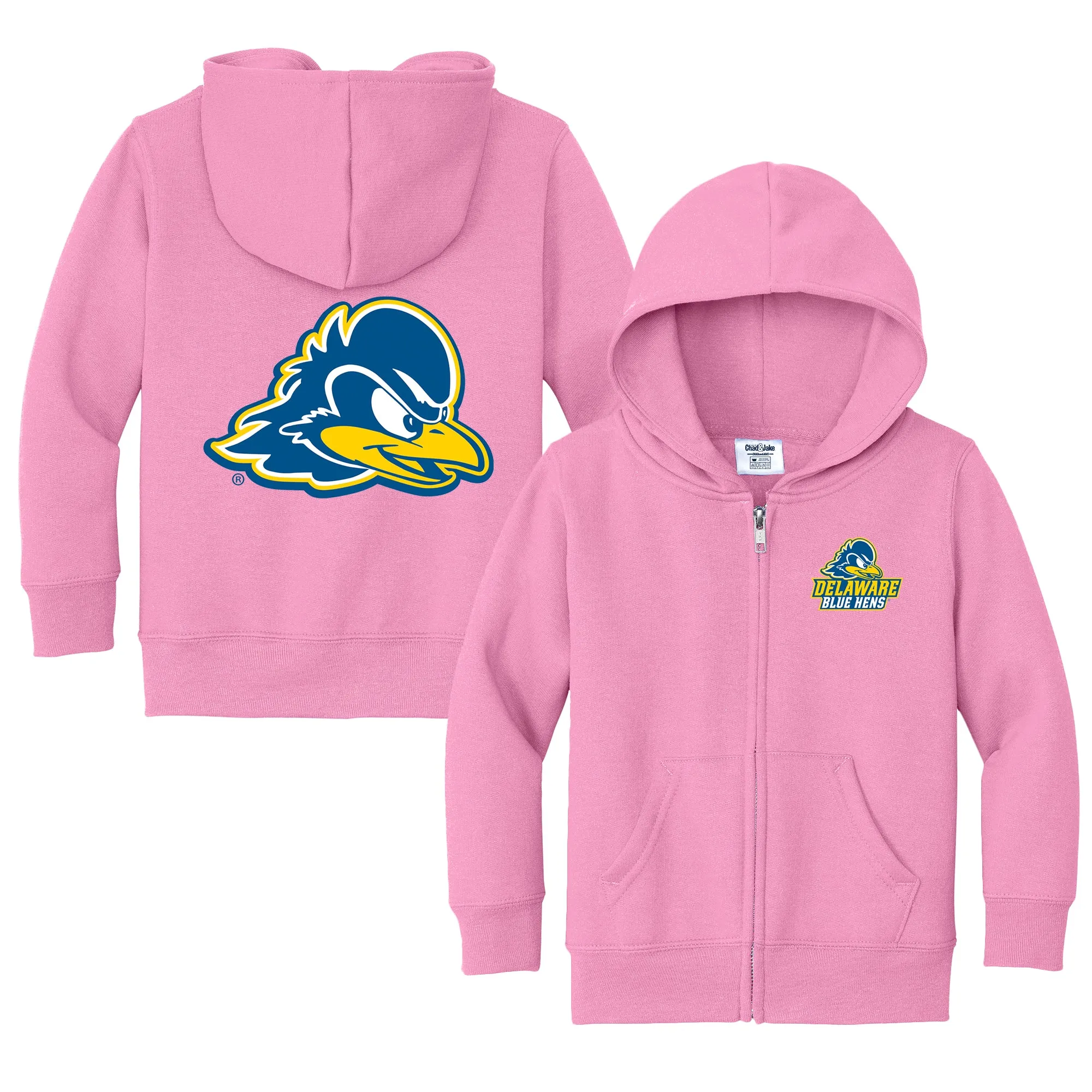 Delaware Fightin' Blue Hens Logo Toddler Full-Zip Sweatshirt