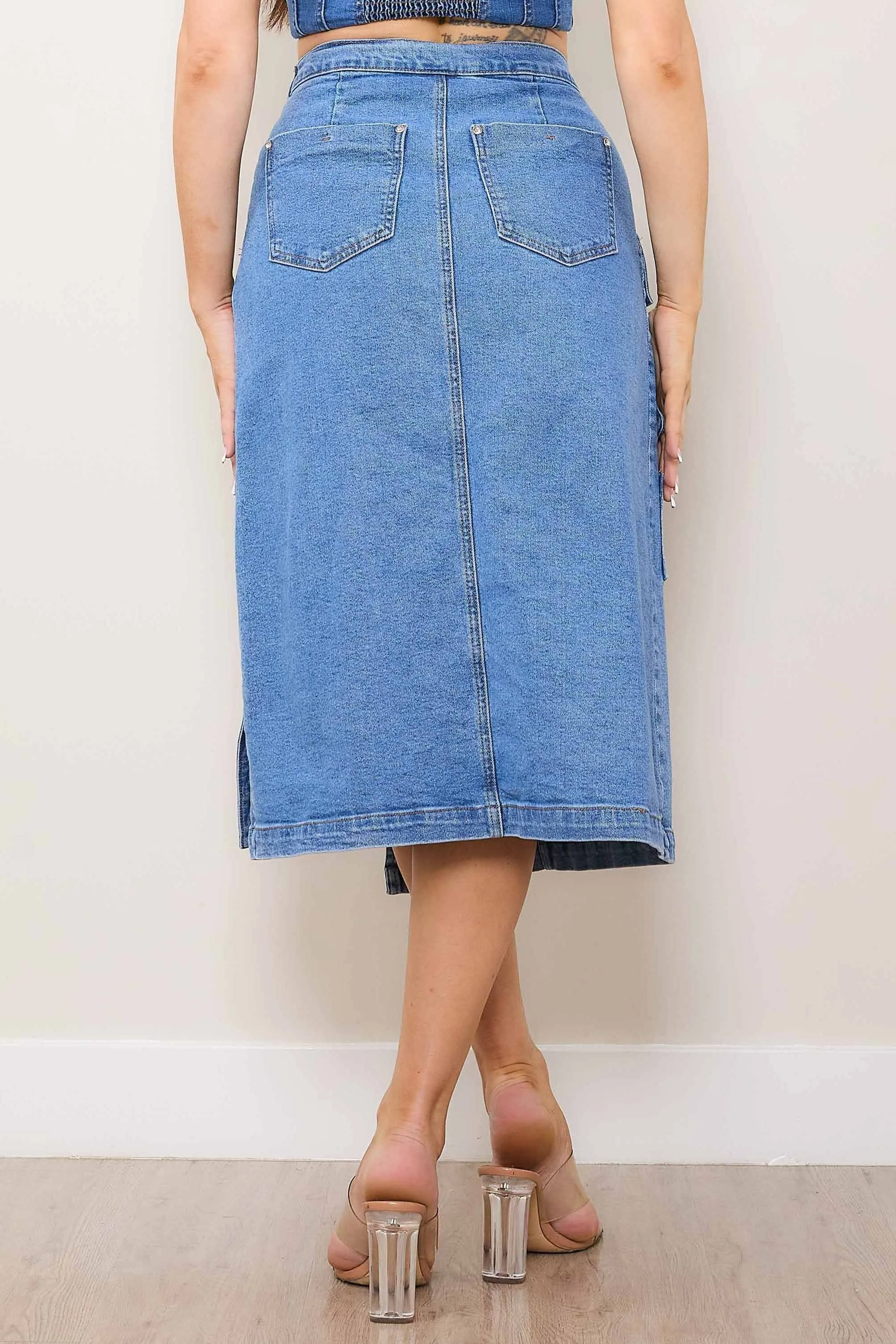 Denim Wrap Skirt