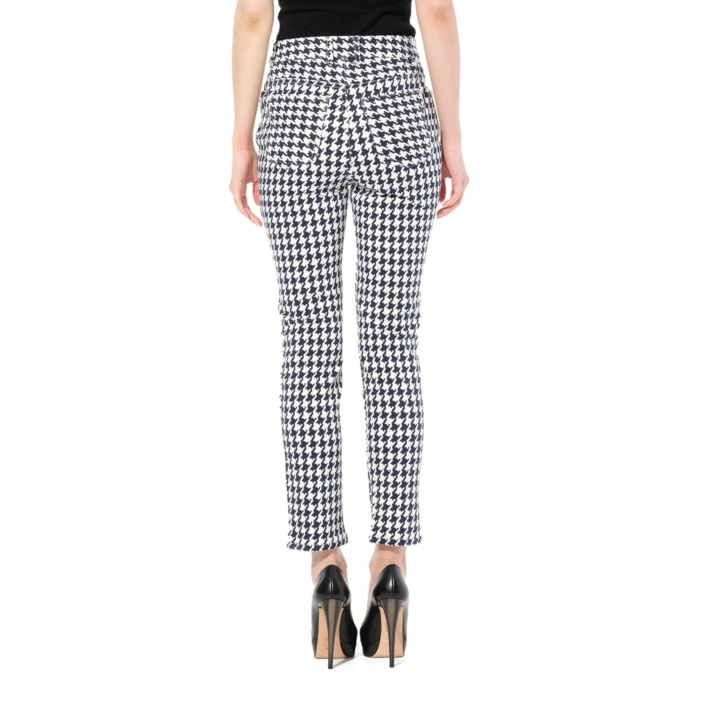 Dogtooth Jeans in White