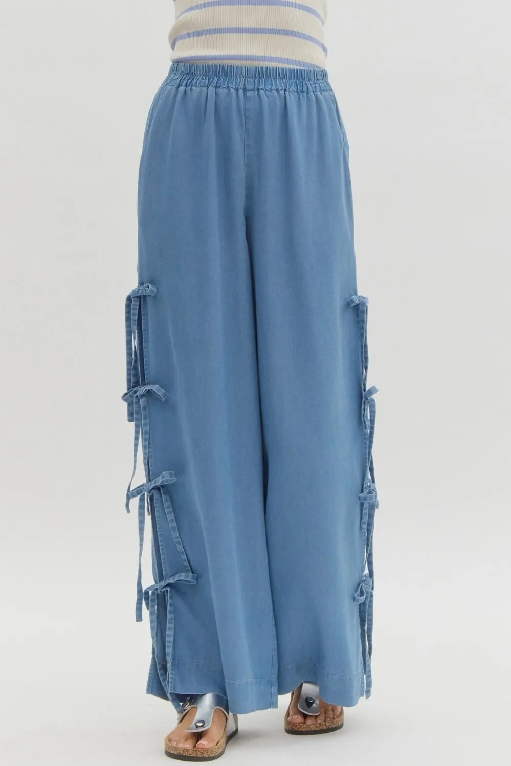 Entro Wide Leg With Bow Detail Pants