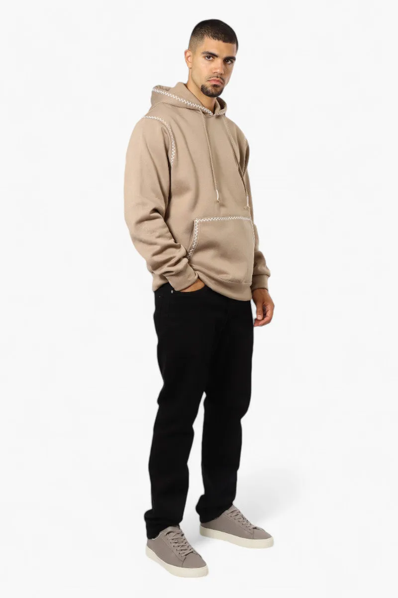 Essentials By Drill Clothing Stitch Detail Hoodie - Beige