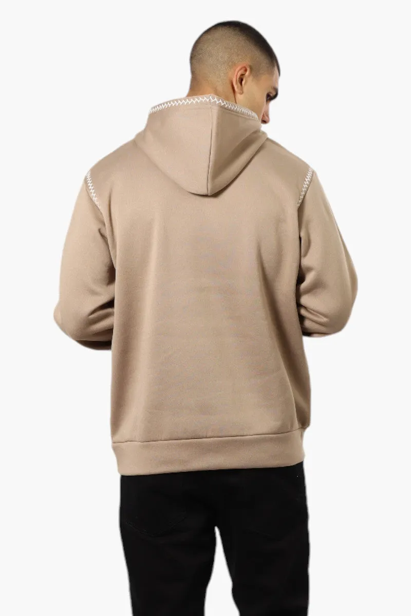 Essentials By Drill Clothing Stitch Detail Hoodie - Beige