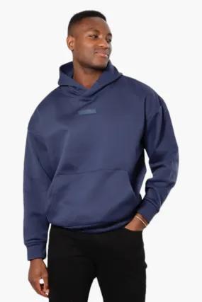 Essentials Solid Drop Shoulder Pullover Hoodie - Navy