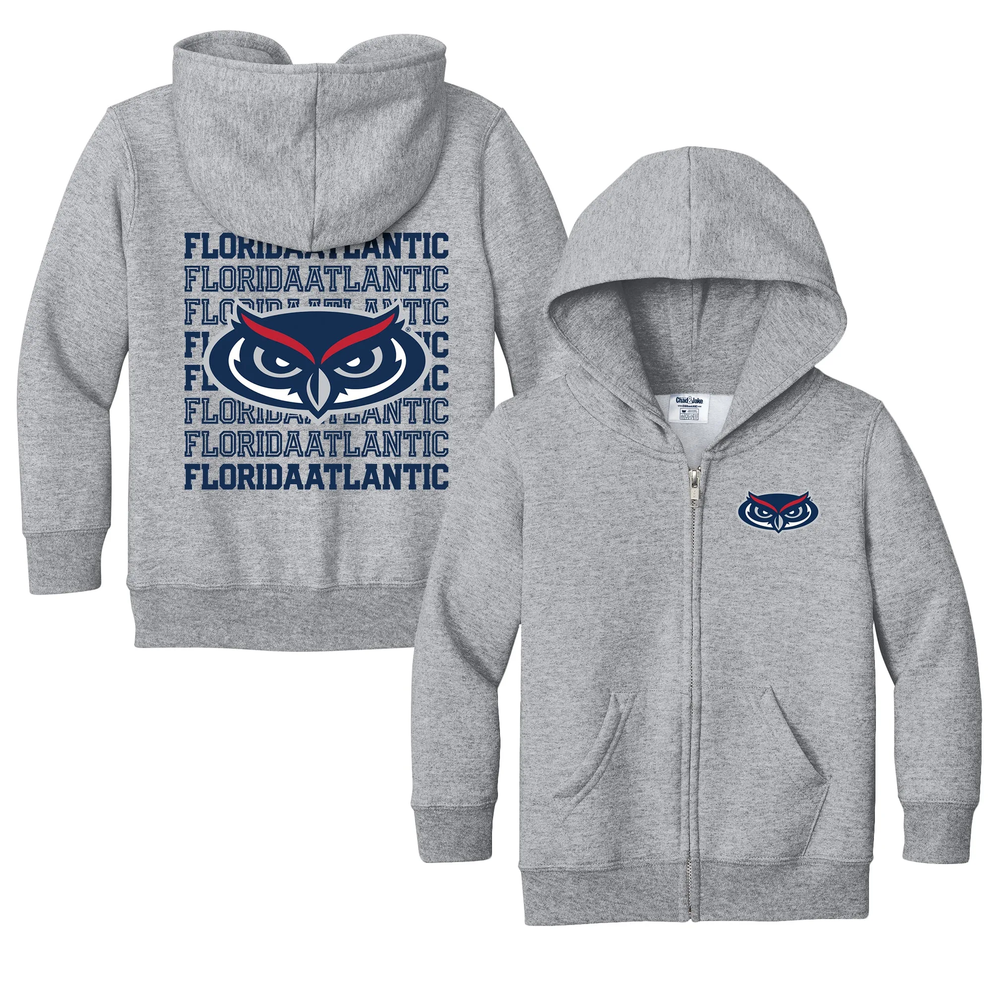 FAU Owls Retro Toddler Full-Zip Sweatshirt