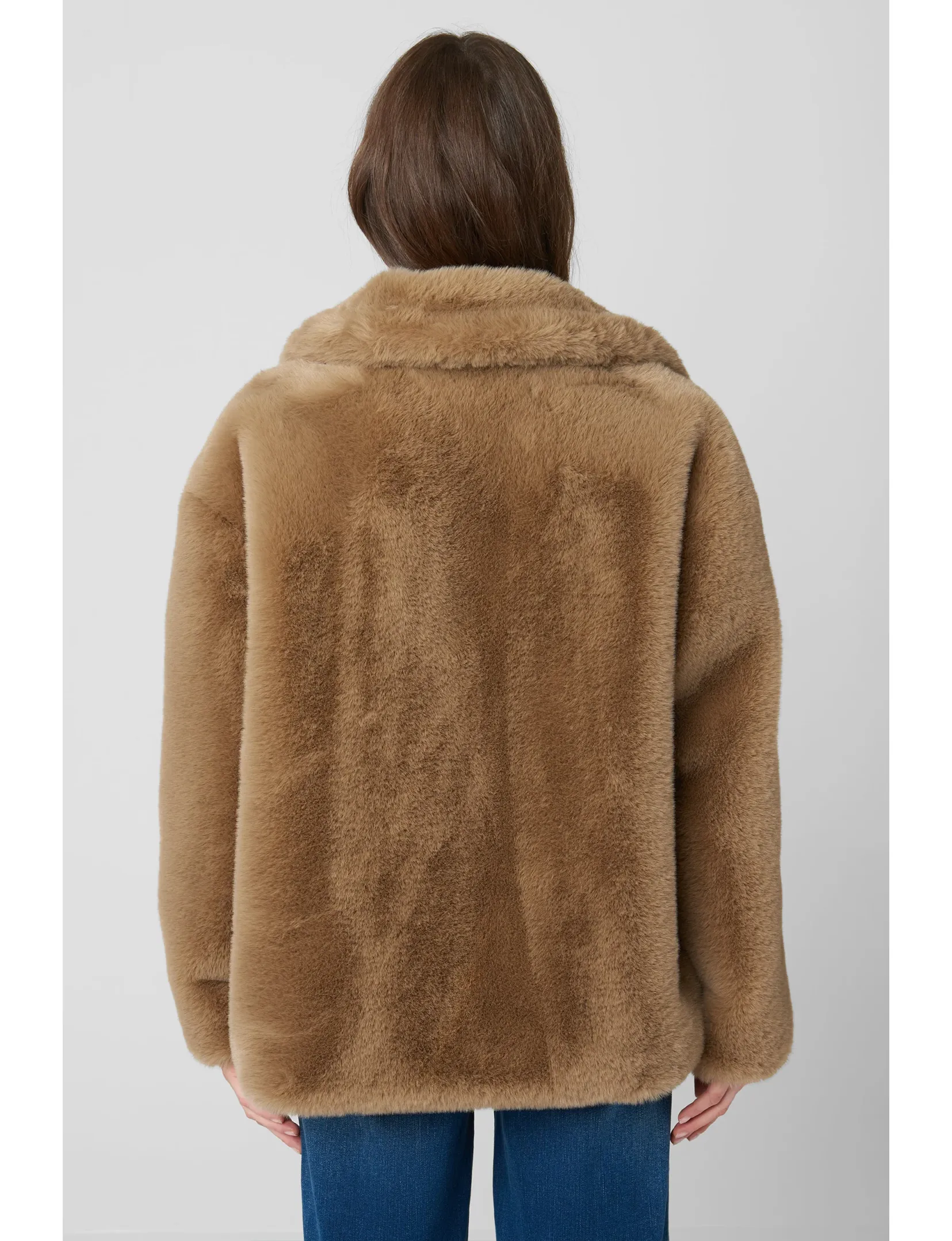 Faux Fur Coat, Iced Frappe