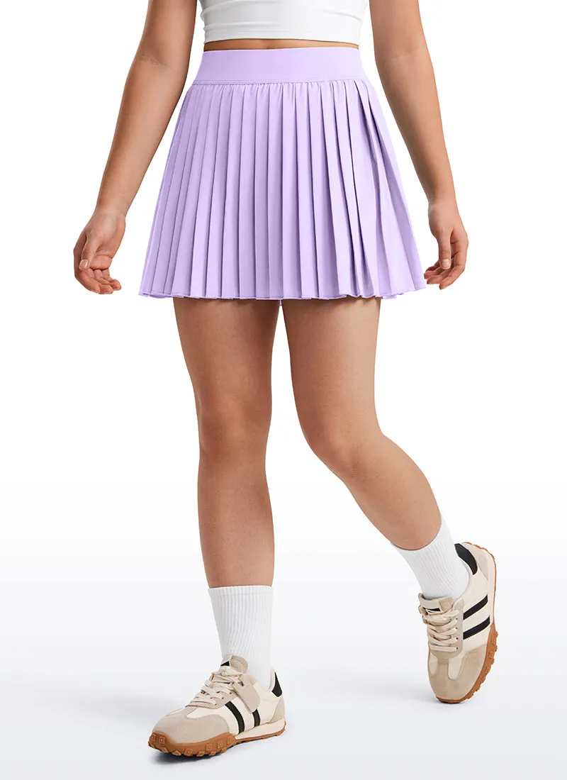 Feathery-Fit Soft Girls Pleated Skirts