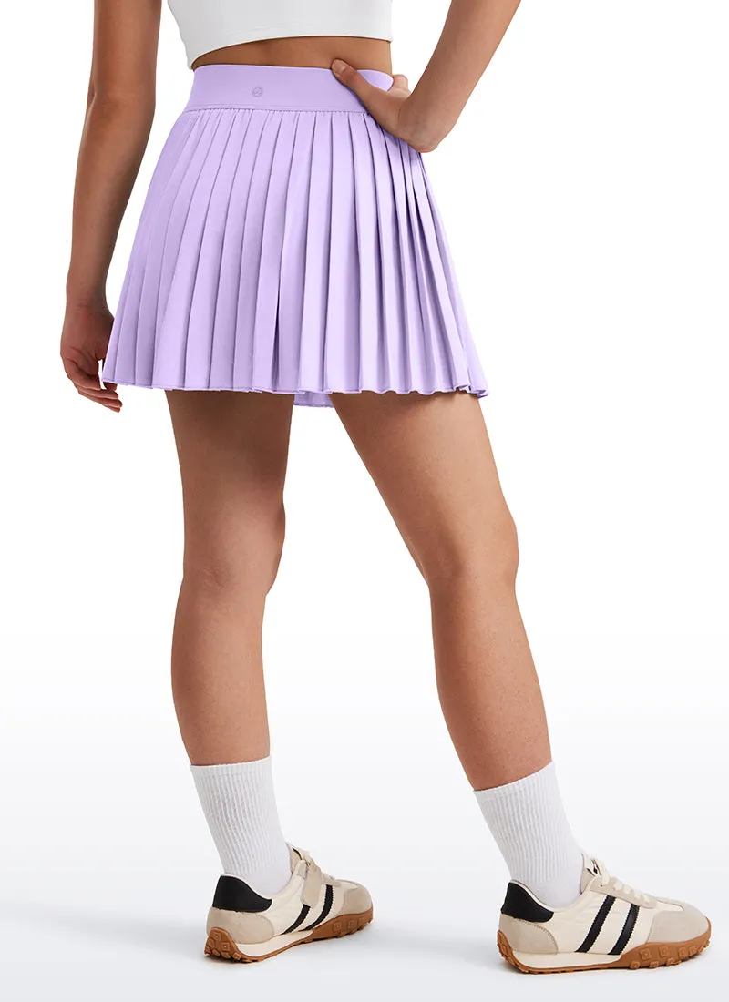 Feathery-Fit Soft Girls Pleated Skirts