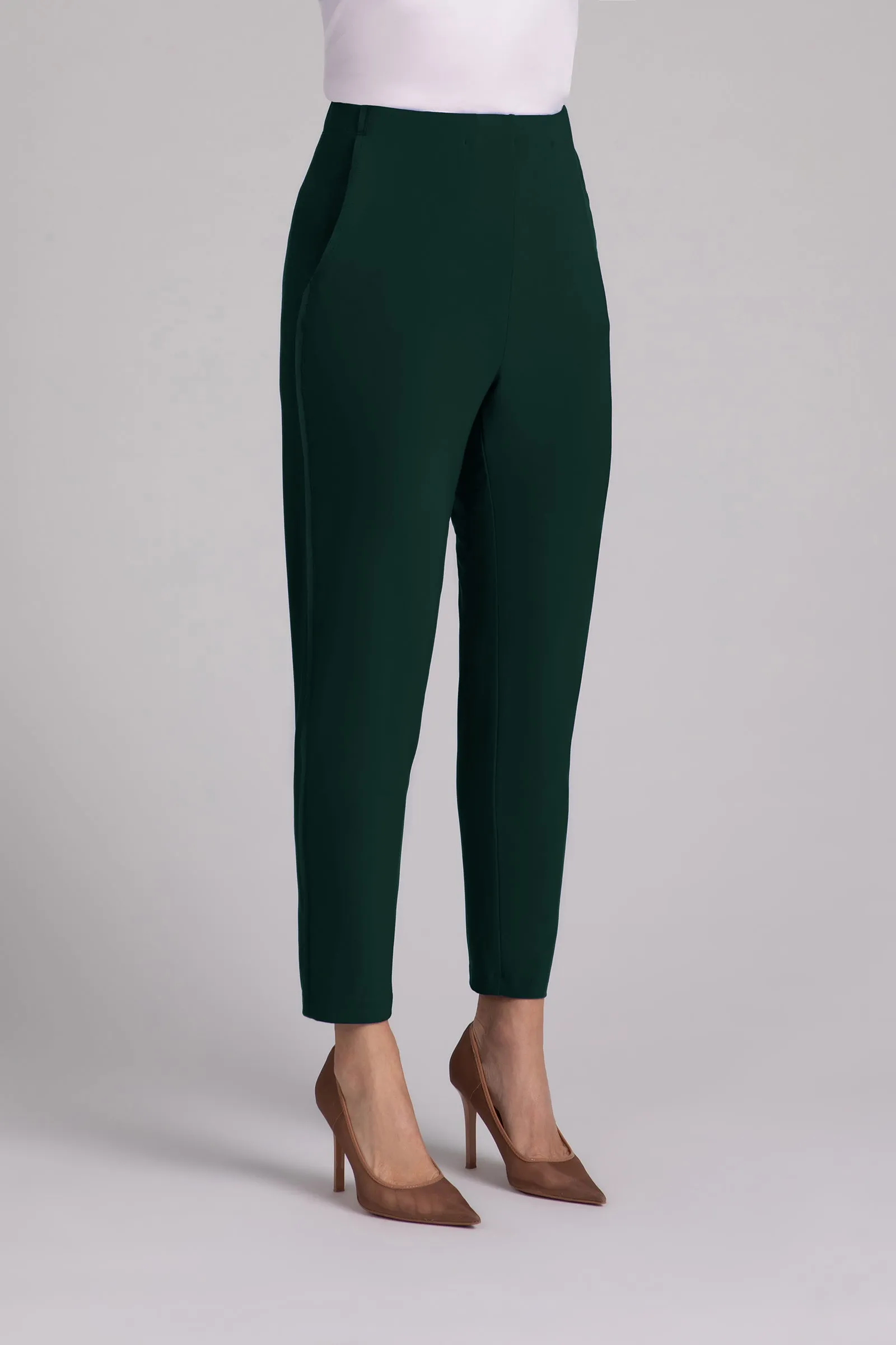 Flounce Pencil Pant | Evergreen