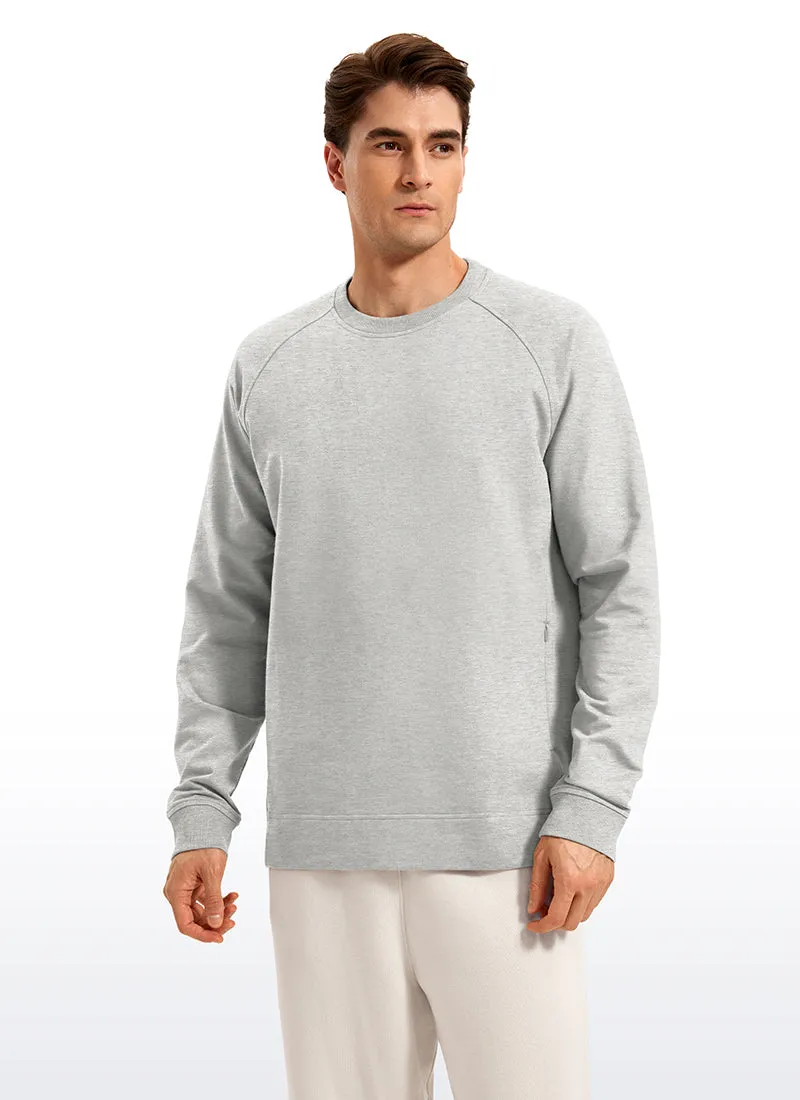 French Terry Pullover Sweatshirts with Zip Pockets