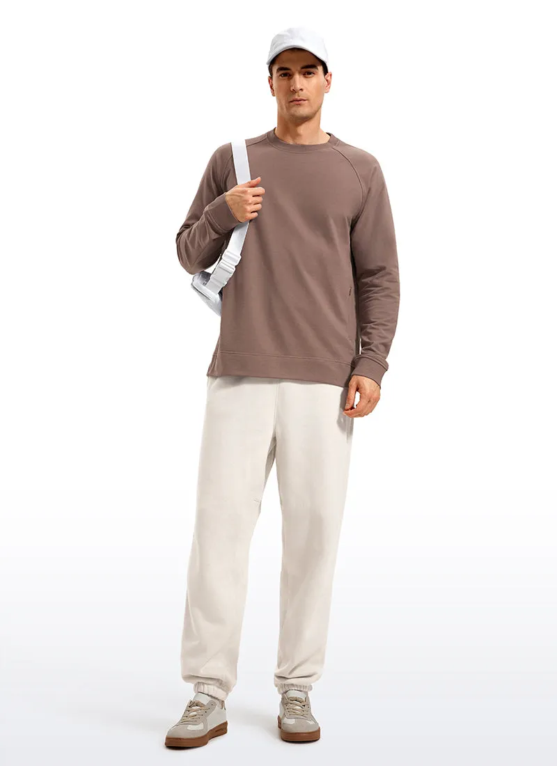 French Terry Pullover Sweatshirts with Zip Pockets