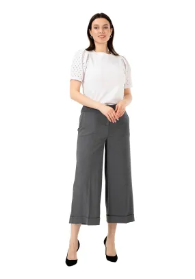 G-Line Grey Wide Leg Cropped Pants