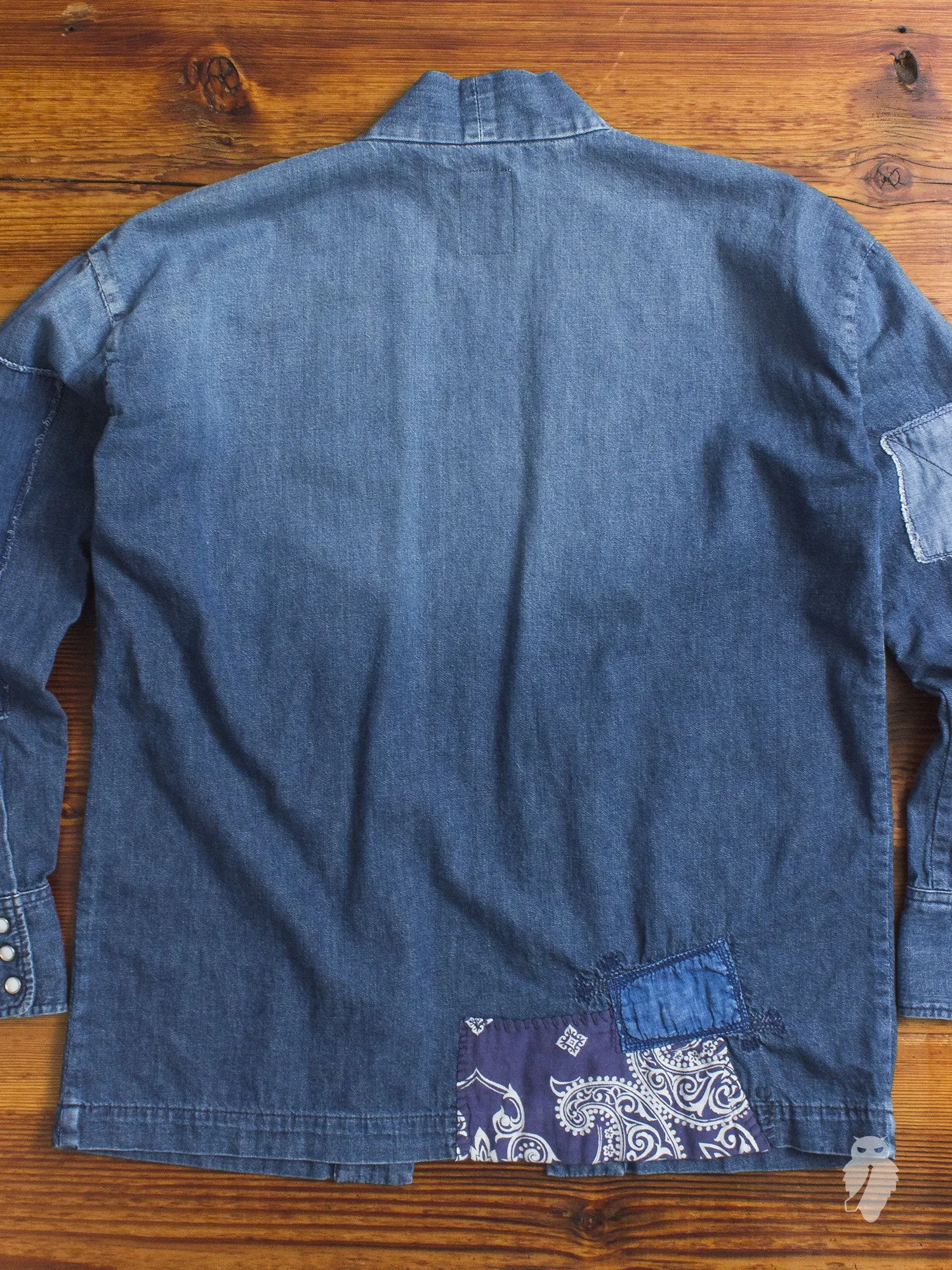 Haori Western Denim Shirt in Natural Indigo Remake