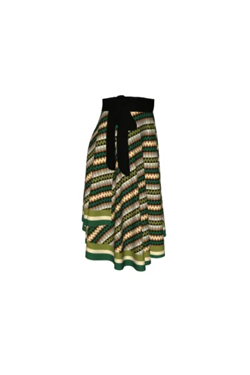 Jagged Edges Wrap Skirt