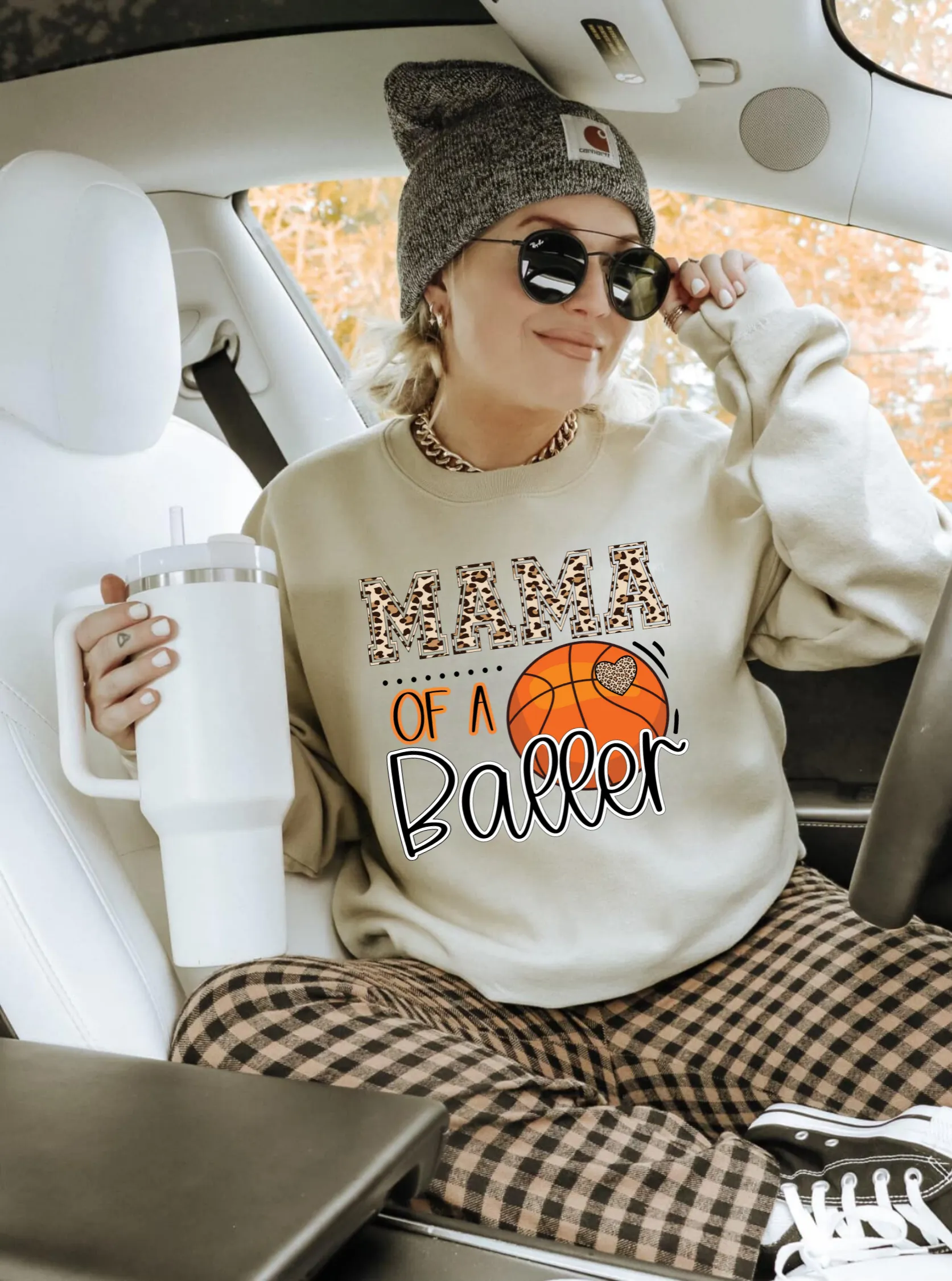 Mama of a Baller | Basketball Mom Crewneck Sweatshirt