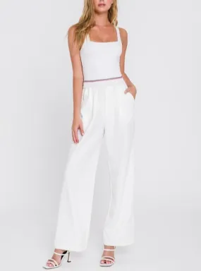 Mara Elastic Trim Wide Leg Pants