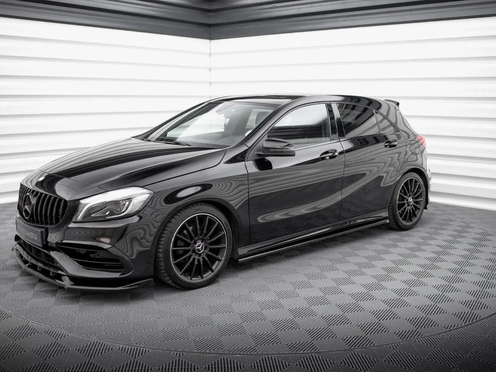 Maxton Design - SIDE SKIRTS DIFFUSERS MERCEDES-BENZ A AMG-LINE W176 FACELIFT