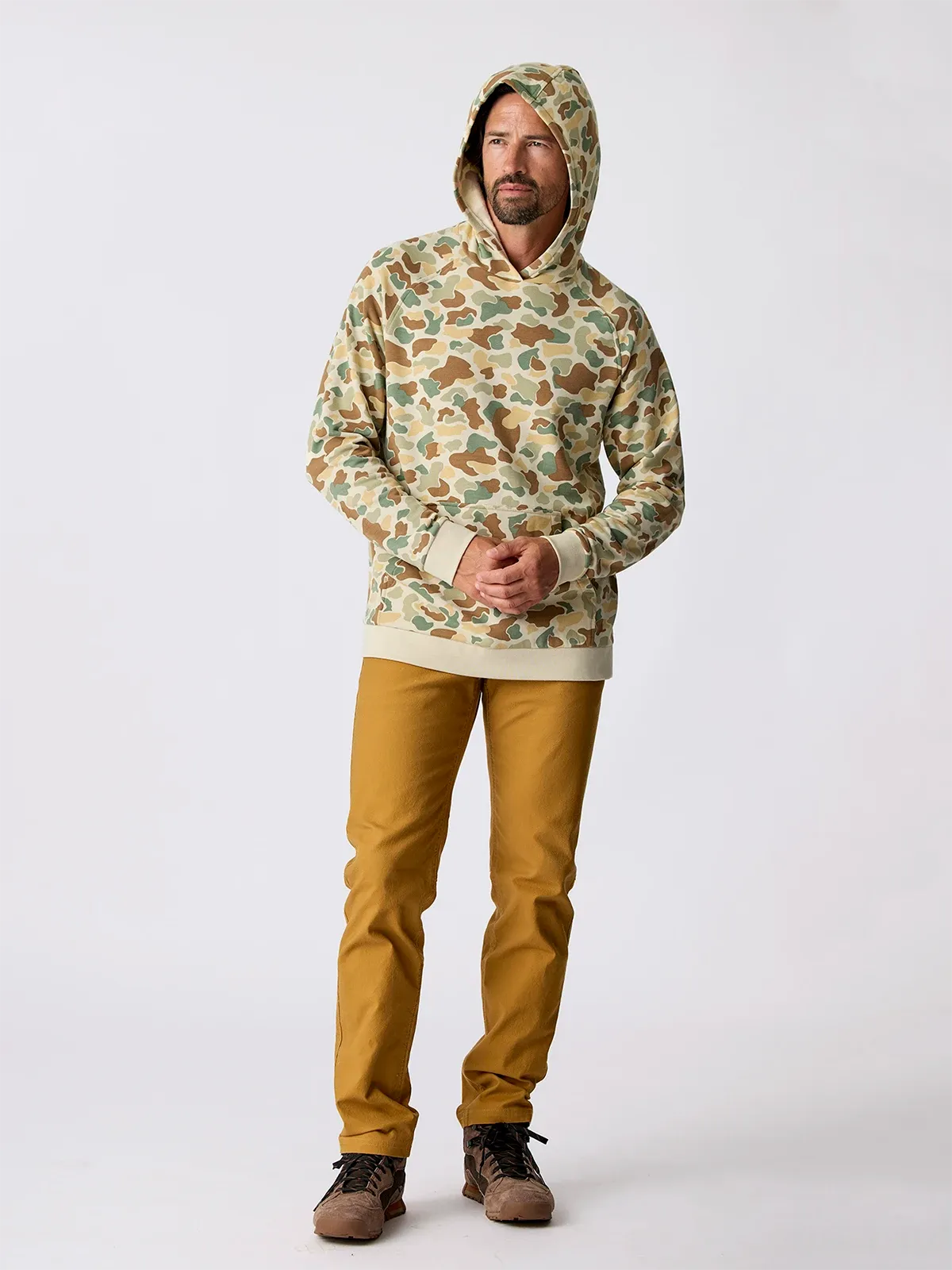 Men's Bamboo Lightweight Fleece Hoodie - Vintage Camo