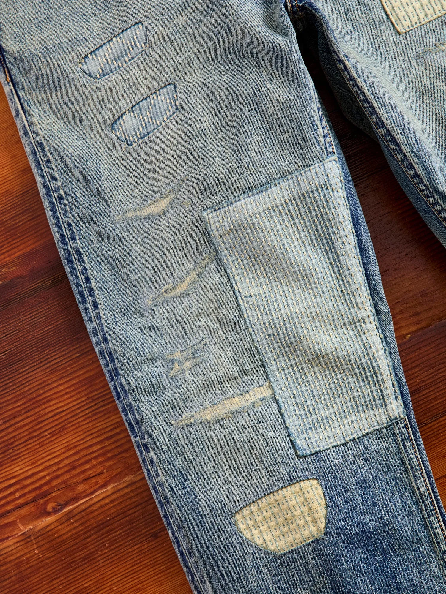 MG118 Boro Repair Selvedge Denim - Classic Straight Fit