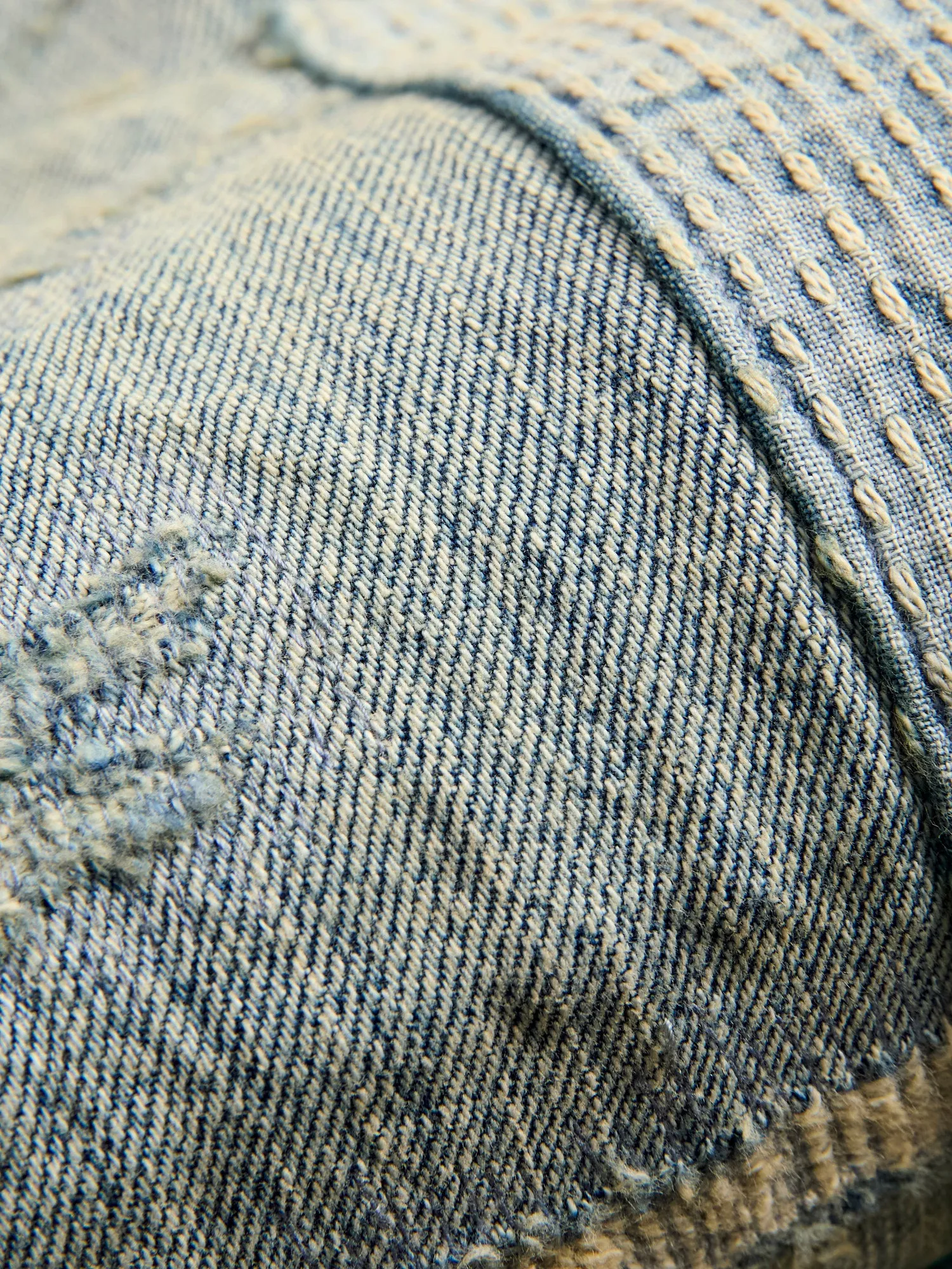 MG118 Boro Repair Selvedge Denim - Classic Straight Fit